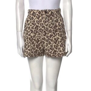 Soeur Animal Print Brown Shorts size 38 / 6